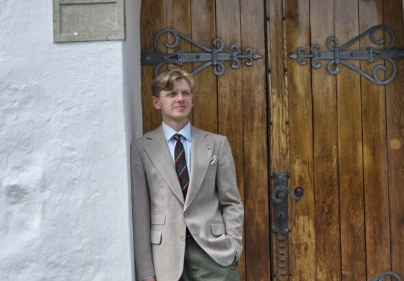 Tobias Frederiksen ved Thurø Kirke.